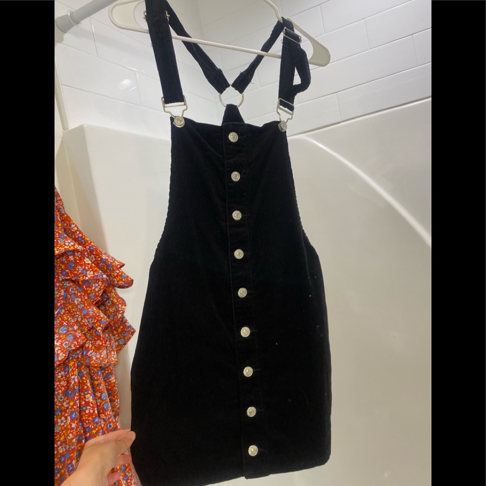 Corduroy overall skirt